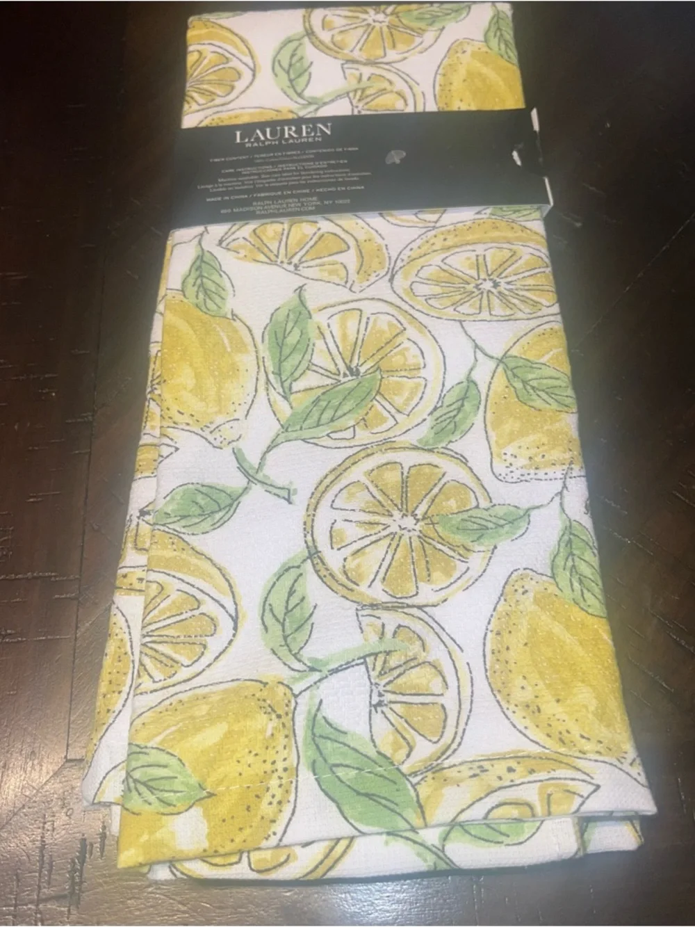 Lauren Ralph Lauren Lemon Kitchen Towels Set of 2
